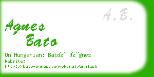 agnes bato business card